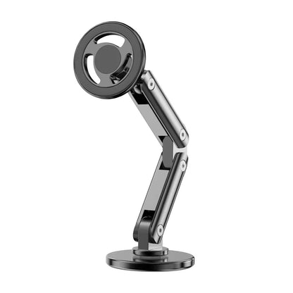 360° Magnetic Car Phone Mount – Foldable Alloy Holder for iPhone, Samsung & Xiaomi