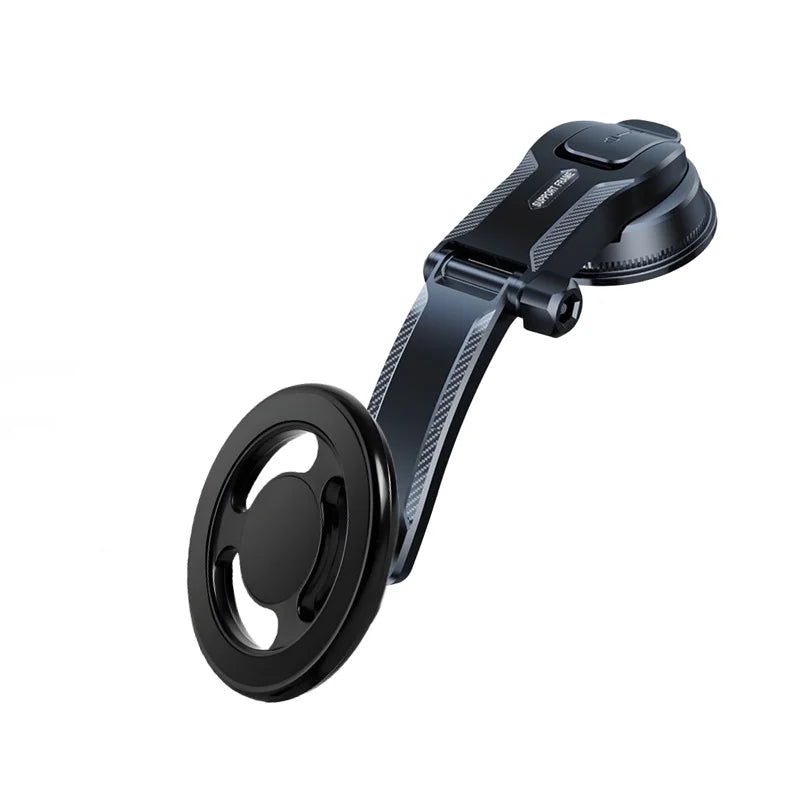 360° Magnetic Car Phone Mount – Foldable Alloy Holder for iPhone, Samsung & Xiaomi
