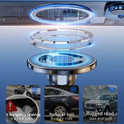 360° Magnetic Car Phone Mount – Foldable Alloy Holder for iPhone, Samsung & Xiaomi
